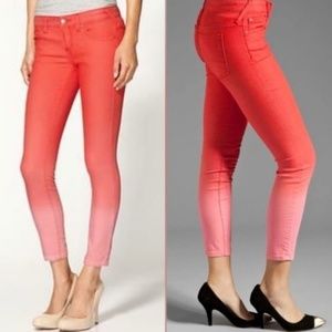 Free People dip dyed ankle jeans